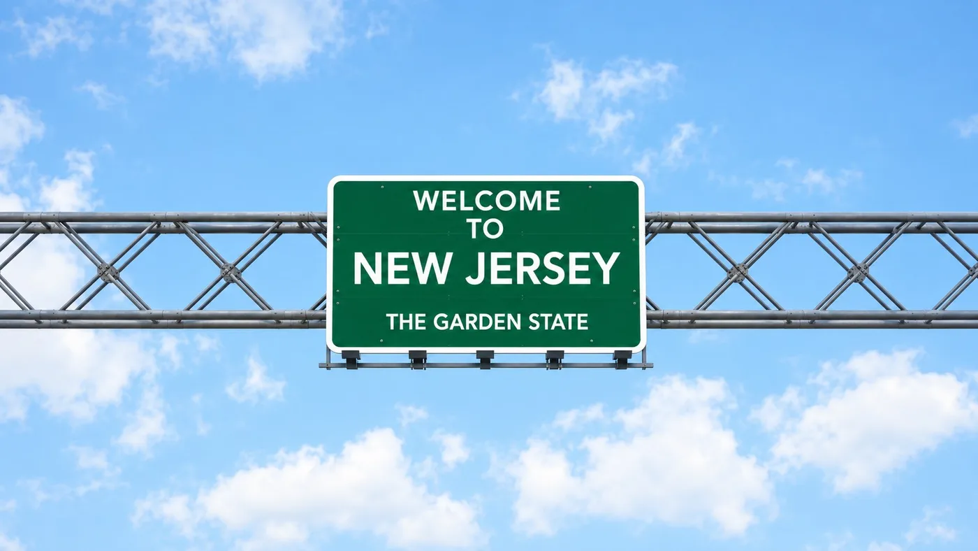 Welcome to New Jersey highway sign