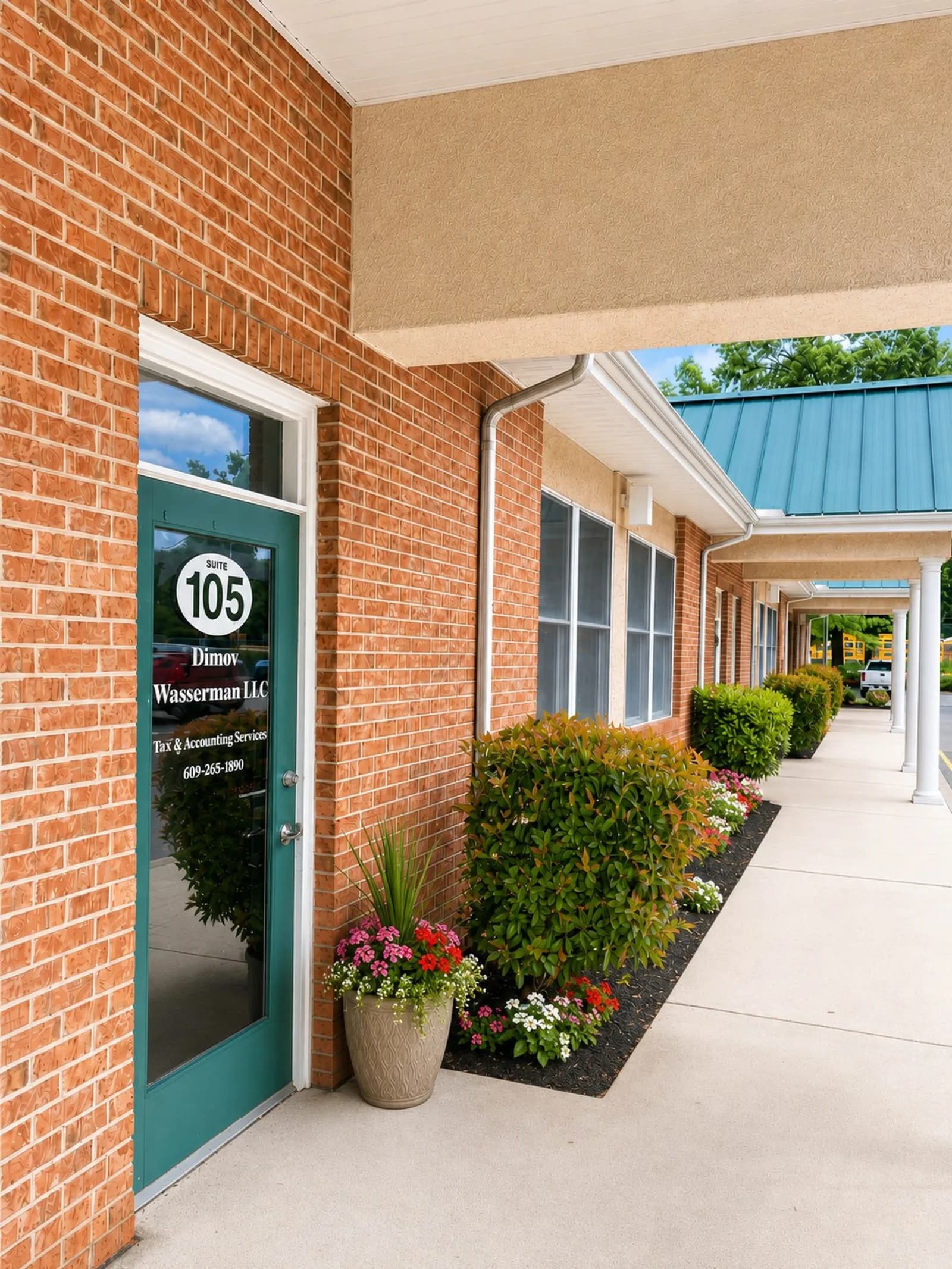 Entrance to the Wasserman Accounting office in Hainesport, Burlington County